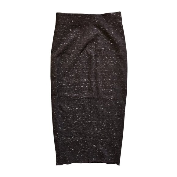 Wilfred Aritzia Speckled Dark Pencil Skirt Black Brown Sz XS - Picture 2 of 6